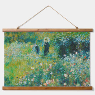 Tapisserie Suspendue Femme au parasol, jardin, Renoir
