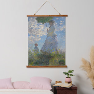 Tapisserie Suspendue Femme avec parasol - Madame Monet et son fils