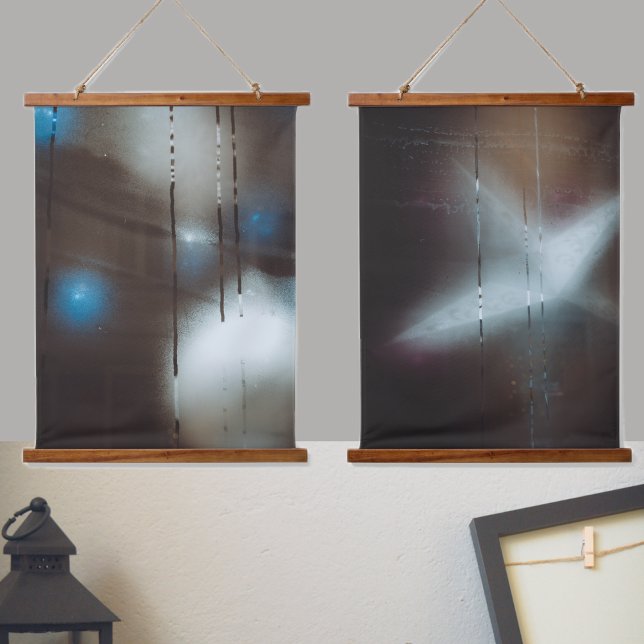Tapisserie Suspendue Fenêtre à faux foncé avec Baubles de Noël (Créateur téléchargé)