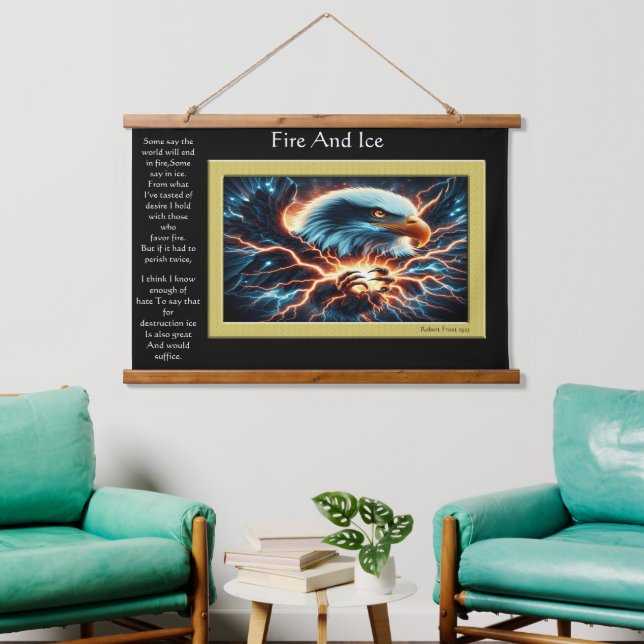 Tapisserie Suspendue Feu Et Tempête De Glace Majesté Aigles (Salon)