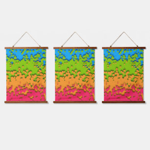 Tapisserie Suspendue Fière de Groovy Rétro Bubbly Trippy Funky Panroman