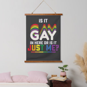 Tapisserie Suspendue Fierté LGBT Est-ce gay ici ou est-ce juste moi