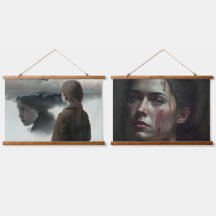 Fille avec des nuages