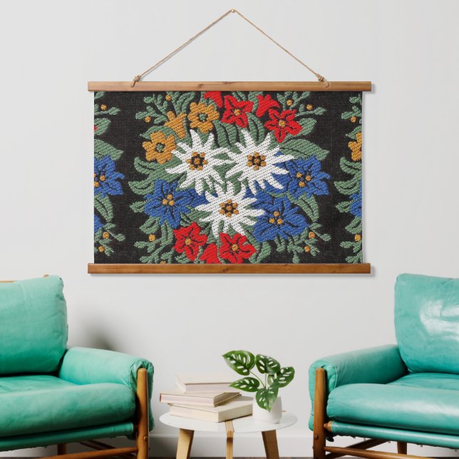 Tapisserie Suspendue Fleur alpine suisse Edelweiss (Salon)