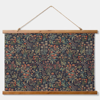 Tapisserie Suspendue Fleur botanique de forêt sombre et mystérieuse de 