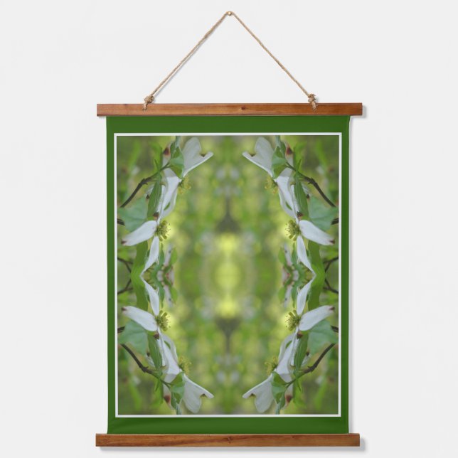 Tapisserie Suspendue Fleur de Dogwood sauvage fleurit Abstrait (Recto)