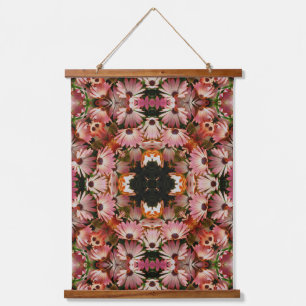 Tapisserie Suspendue Fleur de marguerites africaines roses Art Abstrait