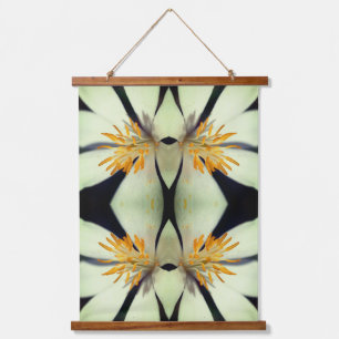 Tapisserie Suspendue Fleur de Sang-Dragon Blanc en Gros Plan Abstrait