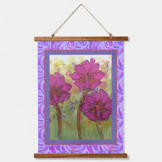 Tapisserie Suspendue Fleur Élégante Rose Florale