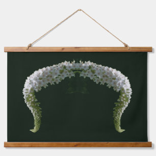 Tapisserie Suspendue Fleur sauvage blanche enroulée Art de la nature