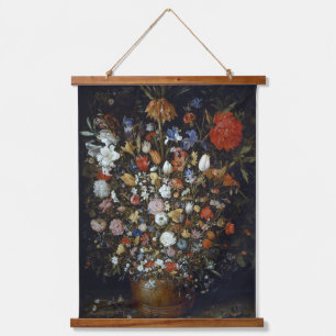 Tapisserie Suspendue Fleurs dans un bateau en bois Jan Brueghel l'aîné