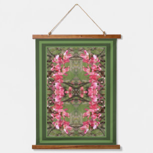 Tapisserie Suspendue Fleurs de Dogwood rose Peinture Abstraite