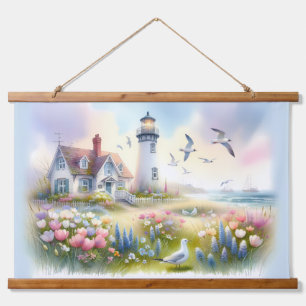 Tapisserie Suspendue Fleurs de printemps par Lighthouse Coastal Cottage