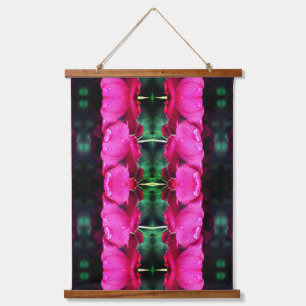 Tapisserie Suspendue Fleurs De Roses Rouges Et Arroses Abstraites