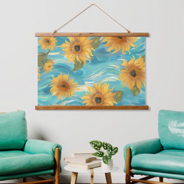 Tapisserie Suspendue Fleurs de soleil (Salon)