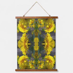Tapisserie Suspendue Fleurs Goldquell Jaunes Au Soleil Abstrait