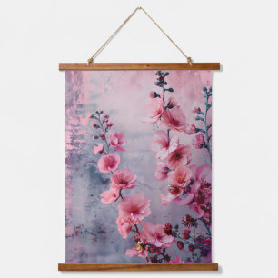 Tapisserie Suspendue Fleurs roses en fleurs