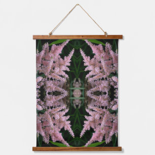 Tapisserie Suspendue Fleurs roses vives en gros plan motif abstrait