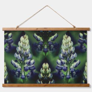 Tapisserie Suspendue Fleurs sauvages de lupin bleu, nature abstraite