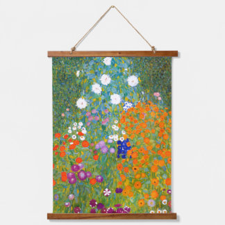 Tapisserie Suspendue Flower Garden by Gustav Klimt Vintage Floral