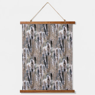 Tapisserie Suspendue Fluffy Cattails Nature Pattern