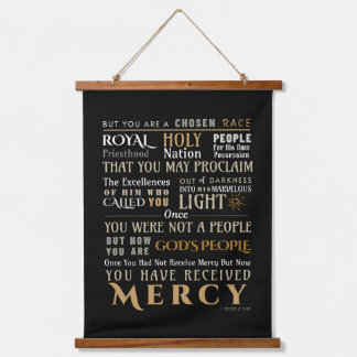 Tapisserie Suspendue Foi Chrétienne 1 Pierre 2:9-10 Vous Êtes Choisi Mu