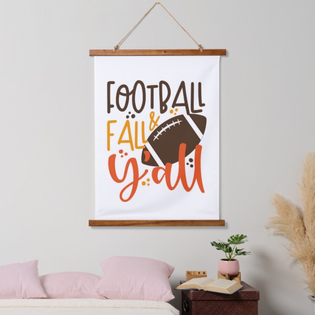 Tapisserie Suspendue Football Fall & Y'all (Chambre à coucher)