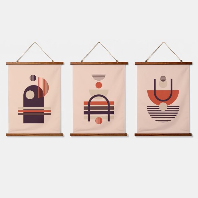 Tapisserie Suspendue Formes géométriques Art contemporain (Tripler)