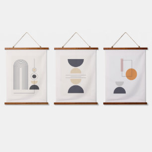 Tapisserie Suspendue Formes géométriques en trois compositions
