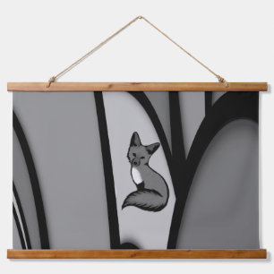 Tapisserie Suspendue Fox Design d'art moderne en argent