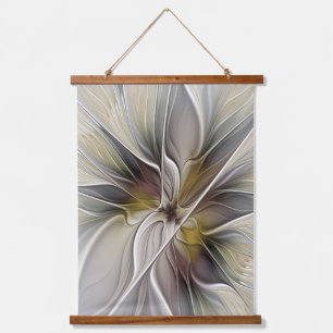 Tapisserie Suspendue Fractal floral, fleur de fantaisie aux couleurs de