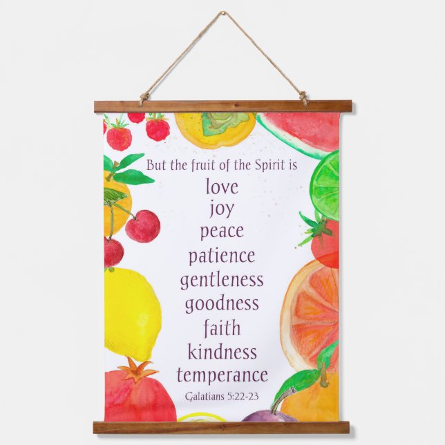Tapisserie Suspendue Fruit de l'Esprit Galates Bible Ecriture (Recto)