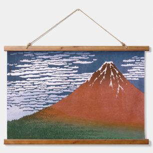 Tapisserie Suspendue Fuji rouge, Aka Fujiyama Volcan Katsushika Hokusai