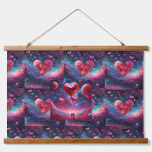 galaxie amour mur art