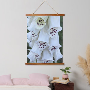 Tapisserie Suspendue Gant de Renard Blanc aux Taches Roses Floral