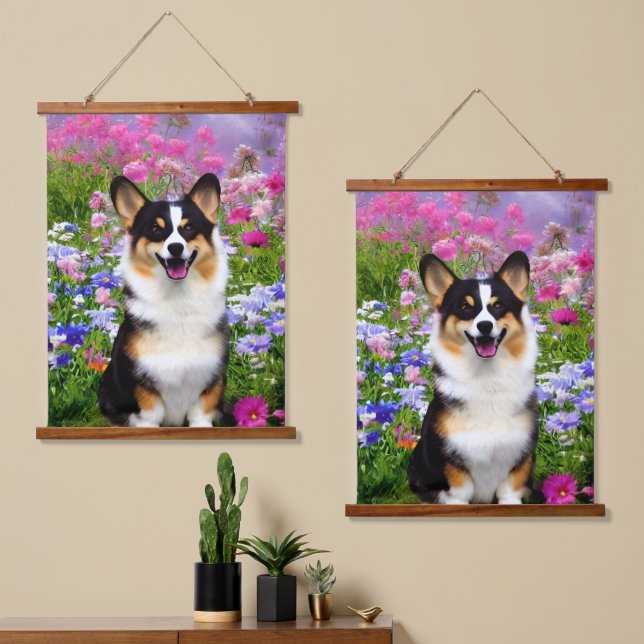 Tapisserie Suspendue Garden Dweller Corgi (Asymétrique)