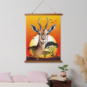 Tapisserie Suspendue Gazelle Antelope africaine animal sauvage