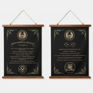 Tapisserie Suspendue Gentleman Victorian Cricket Rules Art