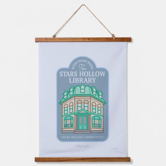 Tapisserie Suspendue Gilmore Girls | Bibliothèque Stars Hollow (Recto)