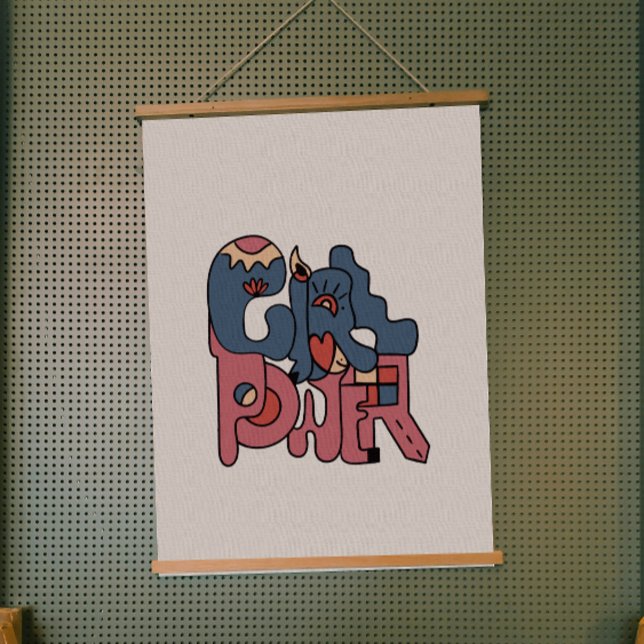 Tapisserie Suspendue Girl Power (Créateur téléchargé)