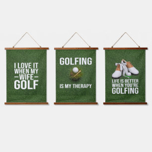 Tapisserie Suspendue Gol Funny Citations pour Golfer