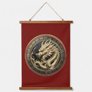 Tapisserie Suspendue Gold Sacred Eastern Dragon Medallion