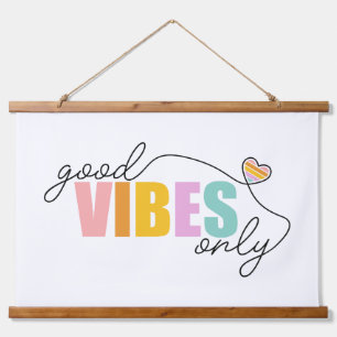 Tapisserie Suspendue Good Vibes seulement Rainbow Heart