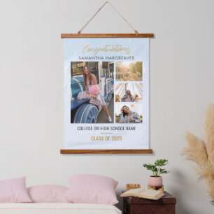 Tapisserie Suspendue Graduation 2024 Photo Collage Grad Room