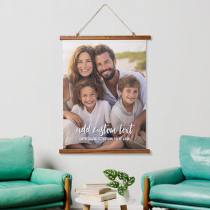 Tapisserie Suspendue Grande Photo Verticale 1 - Texte De Famille En Bas