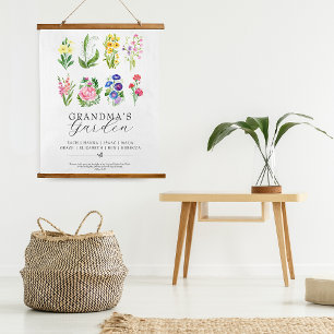 Tapisserie Suspendue Grandma's Garden Birth Moth Flowers Keepsaké