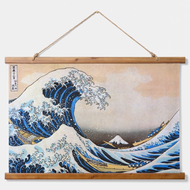 Tapisserie Suspendue Great Wave, Hokusai, Ukiyo-e (Devant)