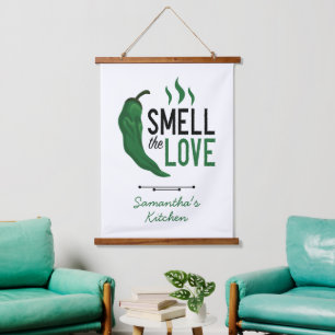 Tapisserie Suspendue Green Chili Smell the Love