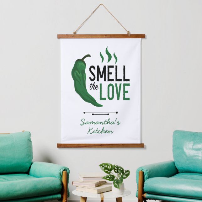 Tapisserie Suspendue Green Chili Smell the Love (Salon)