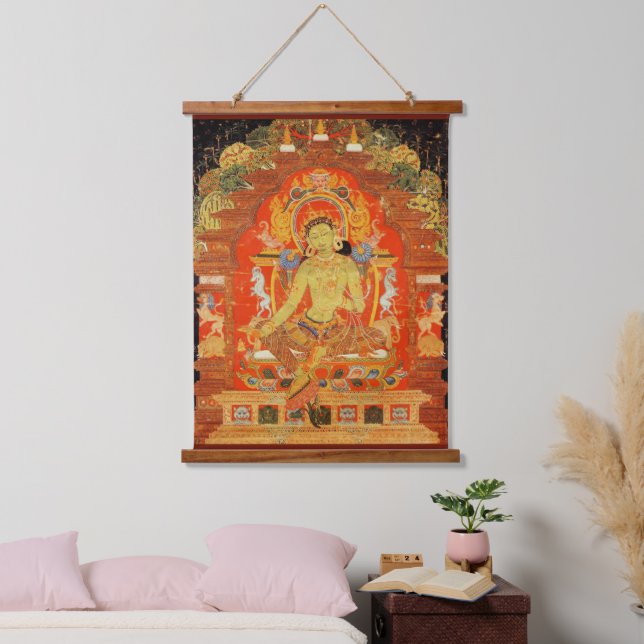 Tapisserie Suspendue Green Tara Bouddhiste Tibétain Compassion Deity (Chambre à coucher)